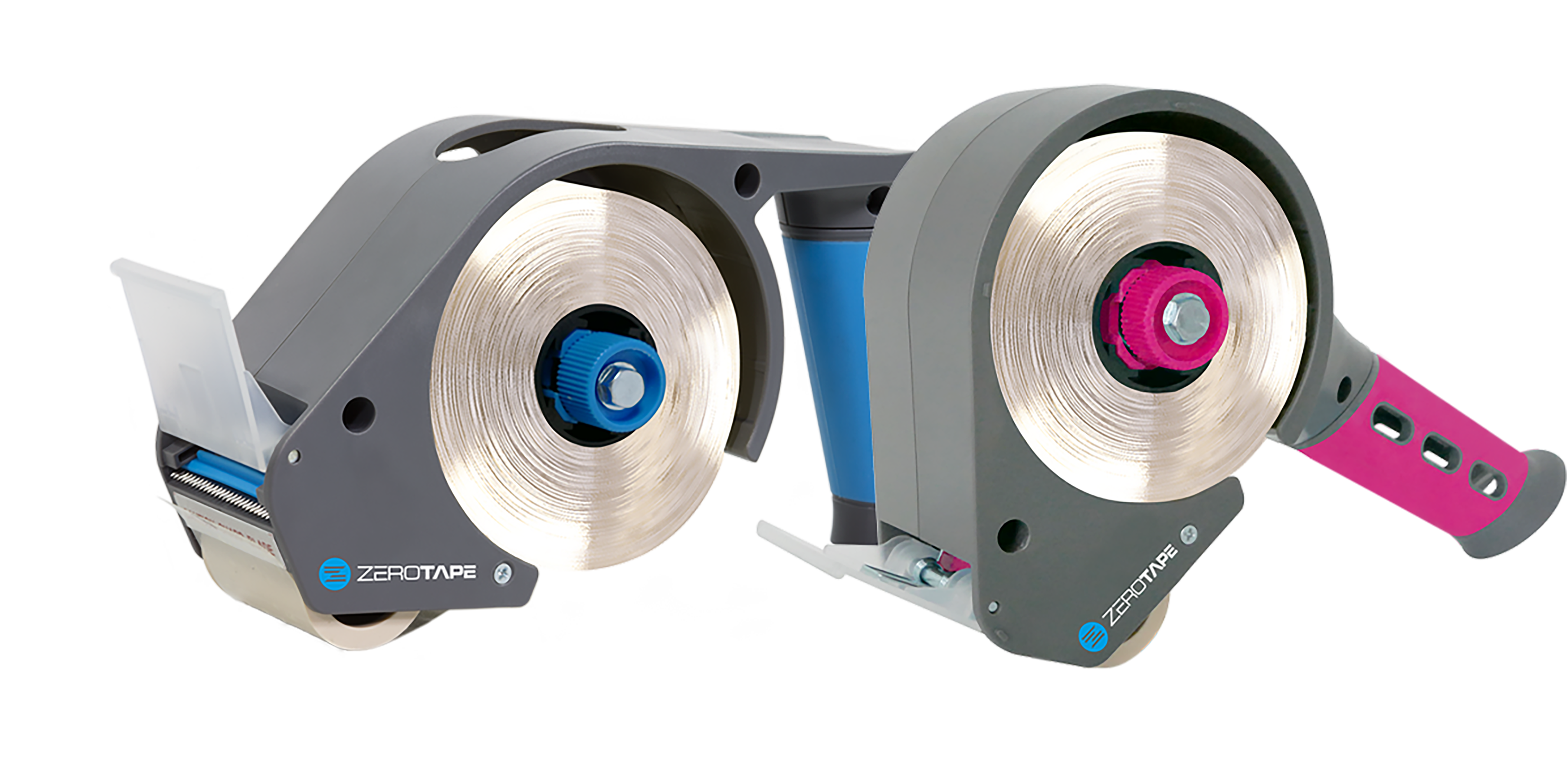 ZeroTape Abroller in pink und blau