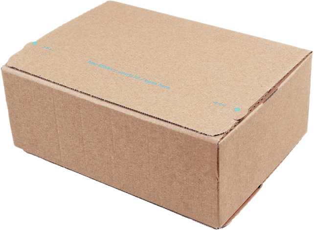 Automatikbodenkarton mit Haftkleber Packfix
