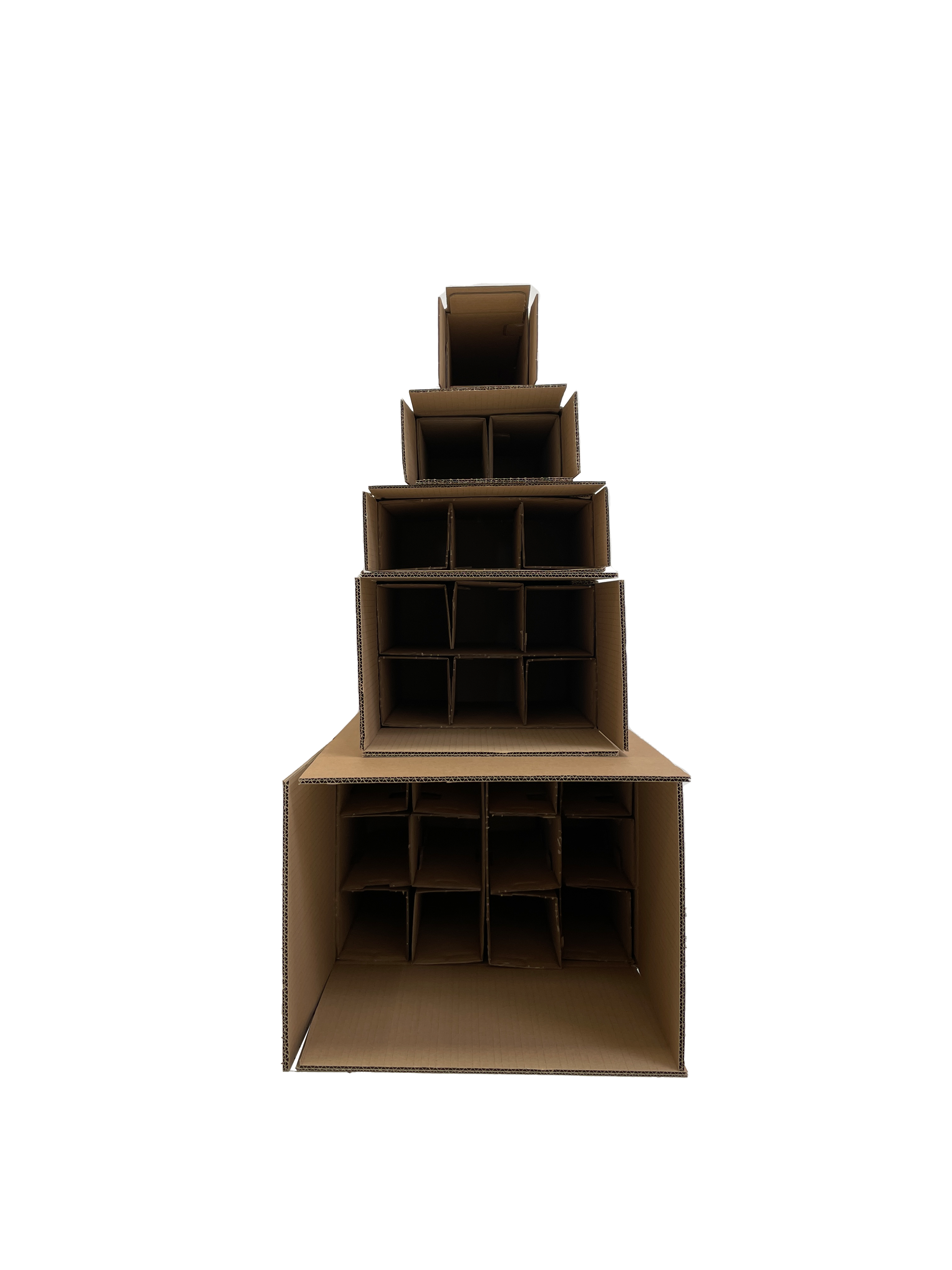Flaschenversand-Karton 215x207x383mm Flaschenversandkarton mit Überkarton - sicher verpackt