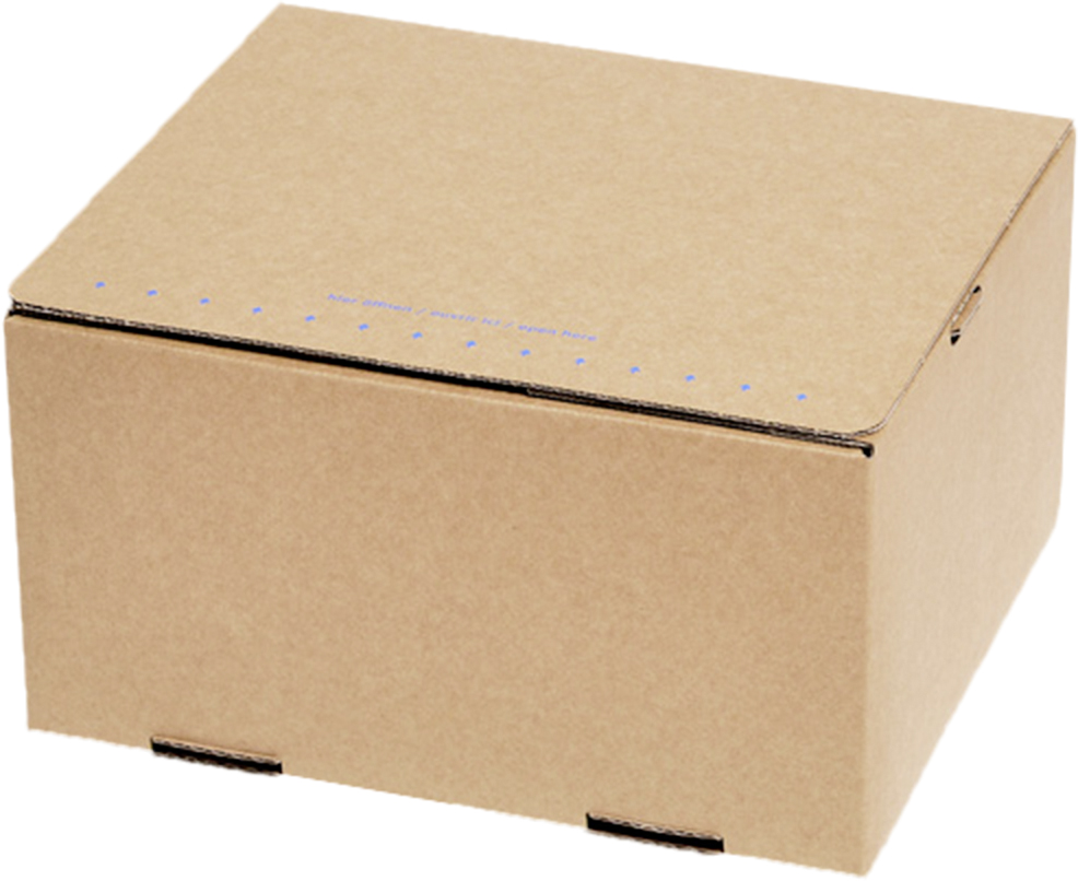 Automatikbodenkarton mit Haftkleber Packfix