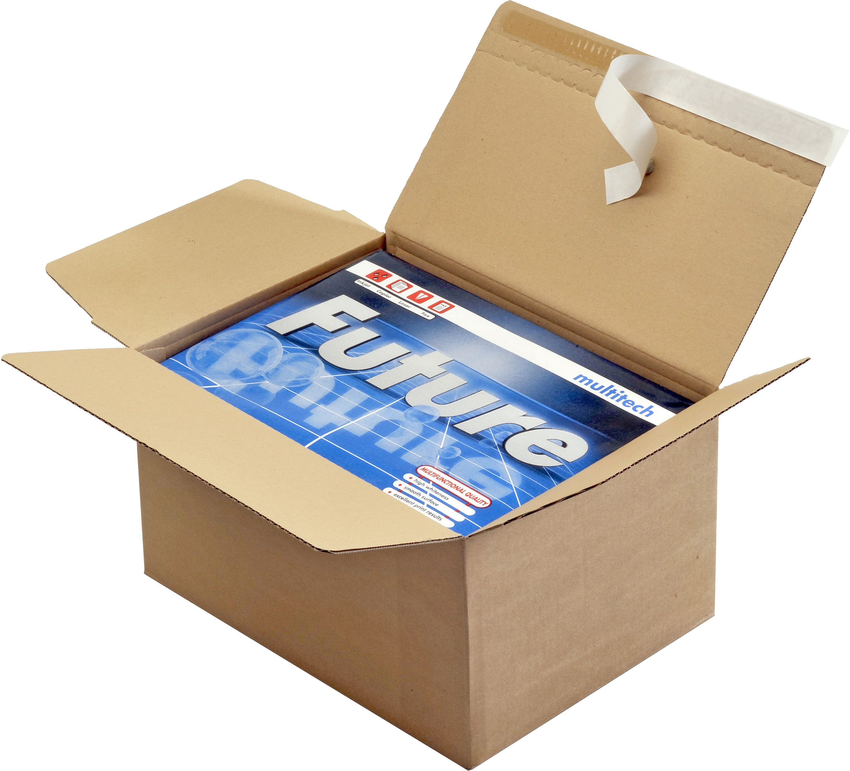 Automatikbodenkarton mit Haftkleber Packfix
