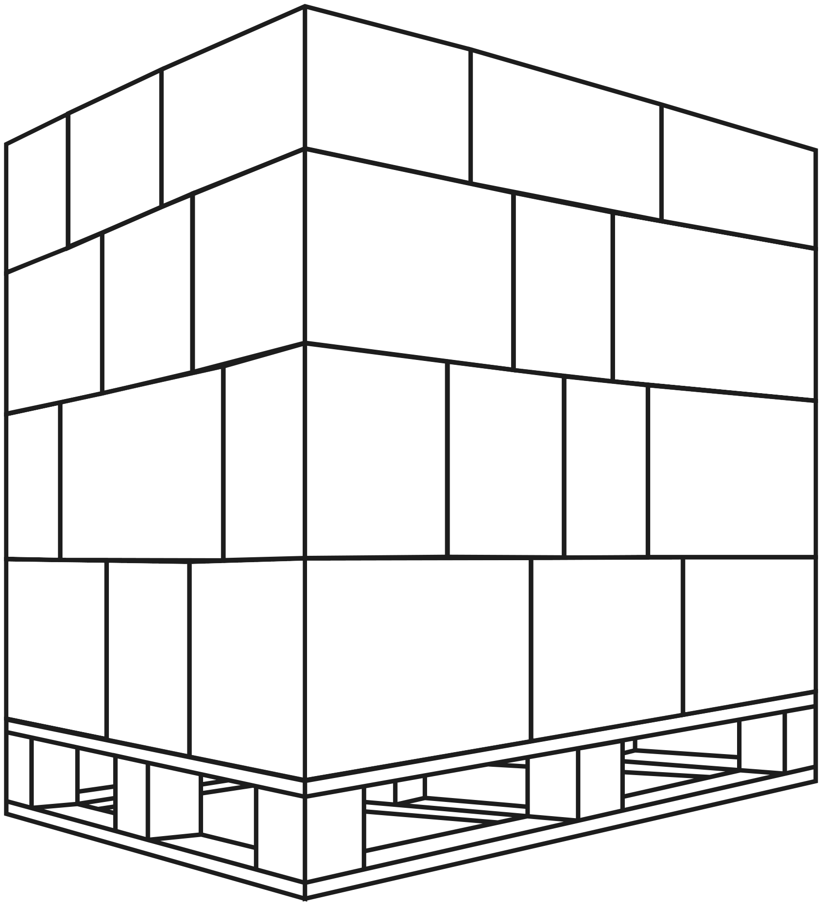 Modularkarton Skizze Faltkarton G5